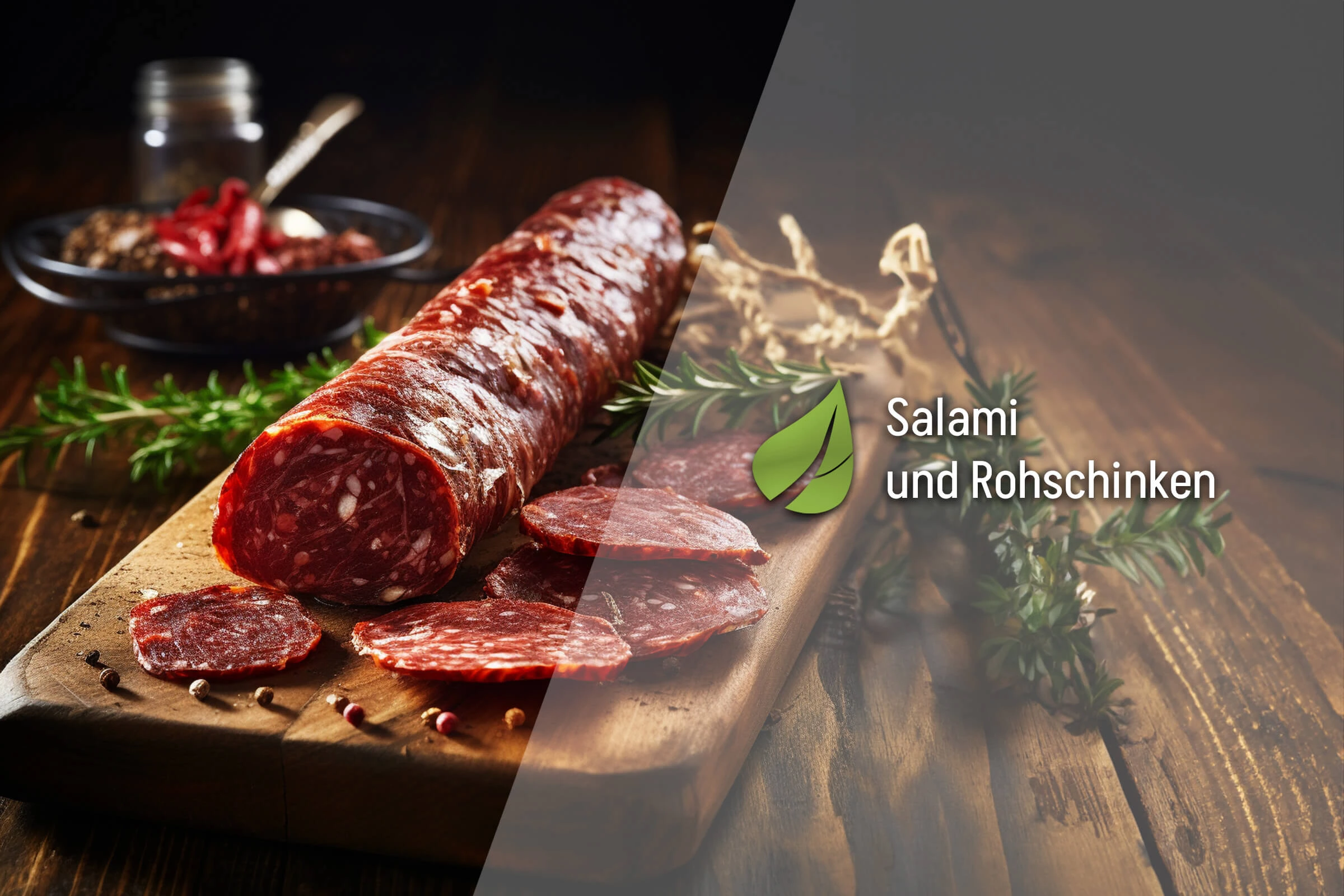Salami und Rohschinken Produkte by Createc